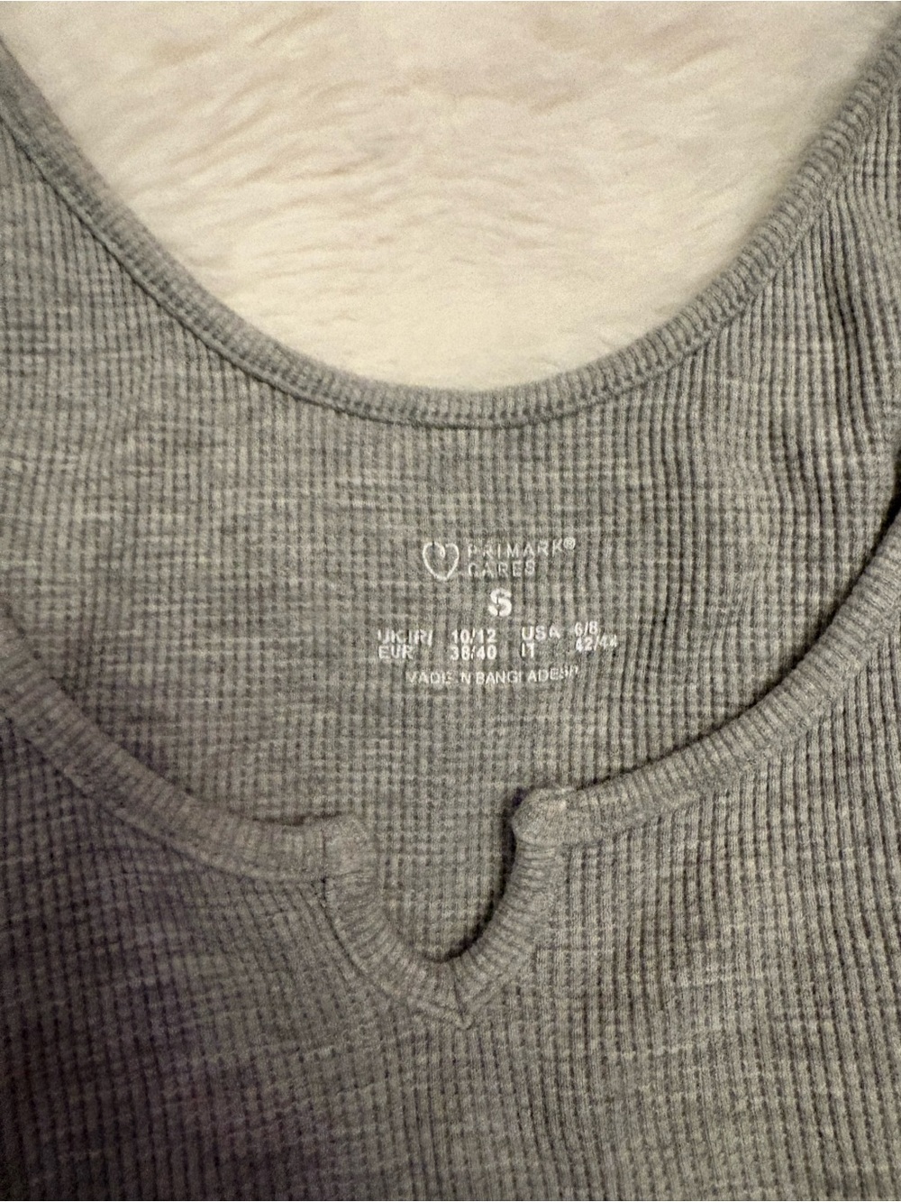 Primark Gray Ribbed Tank Top - Picture 2 of 3